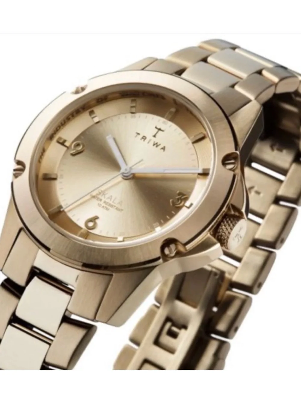 NWOT** Anthropologie TRIWA Skala Unisex Watch In. Champagne Gold **Needs Battery